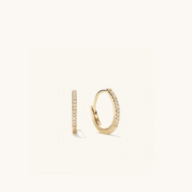 Pavé Diamond Huggie Hoops