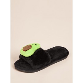 Avocado Decor Fluffy Slippers