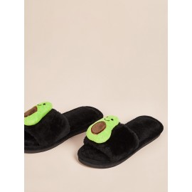 Avocado Decor Fluffy Slippers