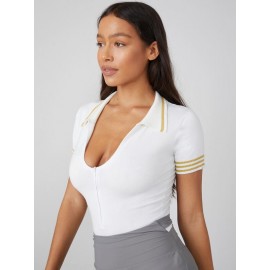 Viscose Slim Plunging Neck Bodysuit