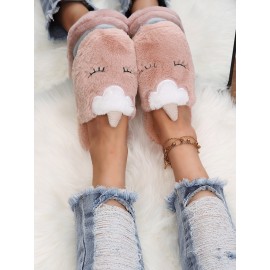 Cartoon Unicorn Design Bedroom Slippers