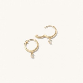 Round Topaz Hoops